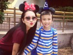 Kim Hiền đưa con trai dạo chơi Disneyland